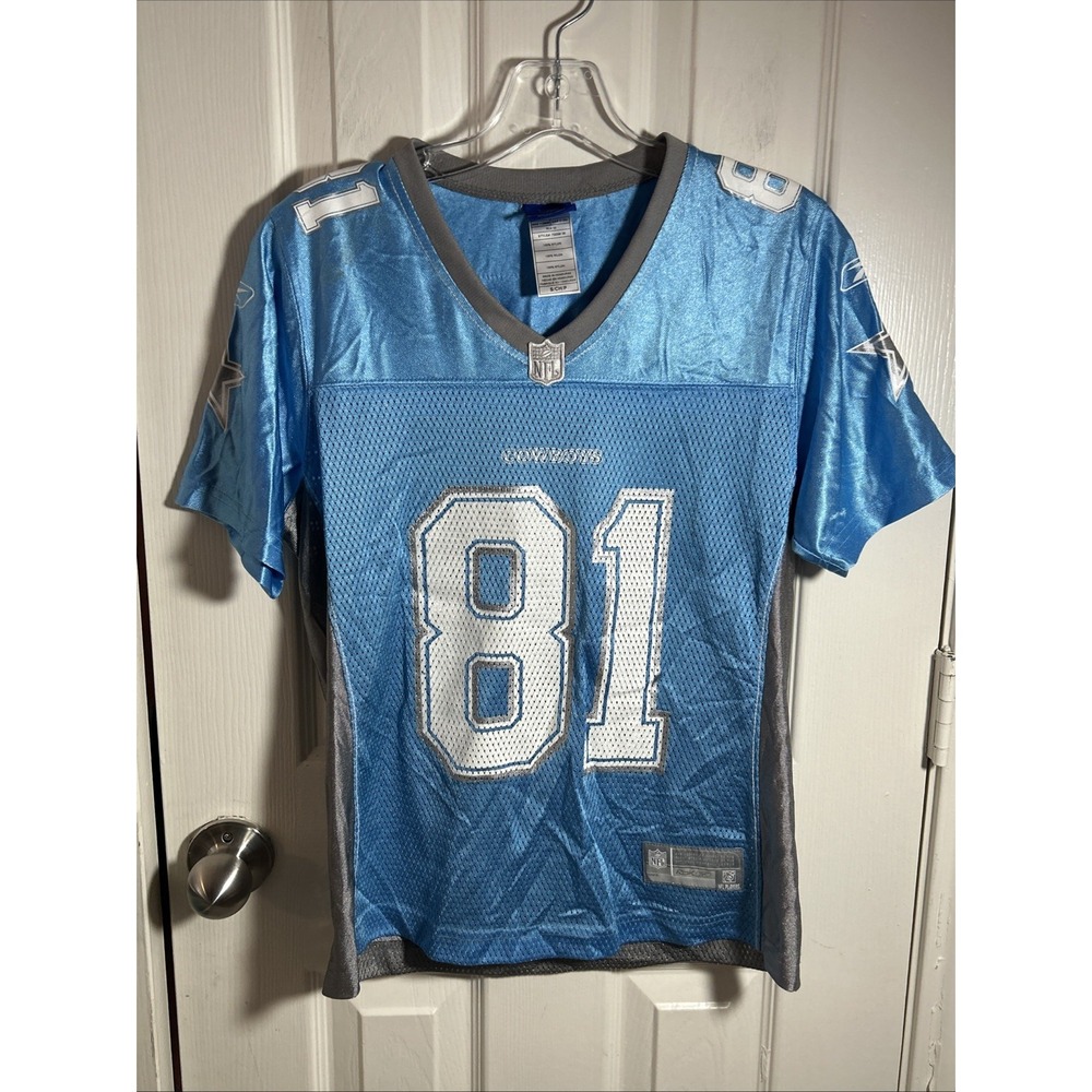 VTG Reebok Womens Dallas Cowboys Terrell Owens #81 NFL Blue Jersey Size Small